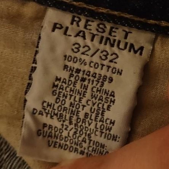 Reset platinum premium denim size 32/32 blue low rise skinny stacked jeans - Picture 5 of 5